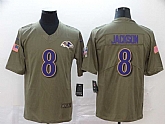 Nike Ravens 8 Lamar Jackson 2017 Olive Salute To Service Limited Jersey,baseball caps,new era cap wholesale,wholesale hats